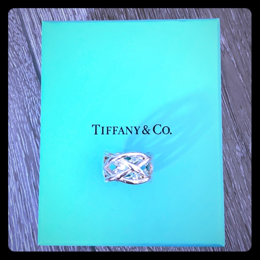 Tiffany & Co. silver woven knot ring